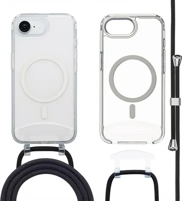 Zdjęcie produktu dla imoshion MagSafe Backcover z odpinanym sznurkiem do Apple iPhone 17e / 16e - przezroczysty