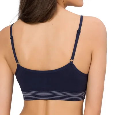 Zdjęcie produktu dla Damski bustier Beedees, wygodny bustier, z przyjemnym komfortem noszenia i klasycznym designem, rozmiar:44, kolor:ciemnoniebieski
