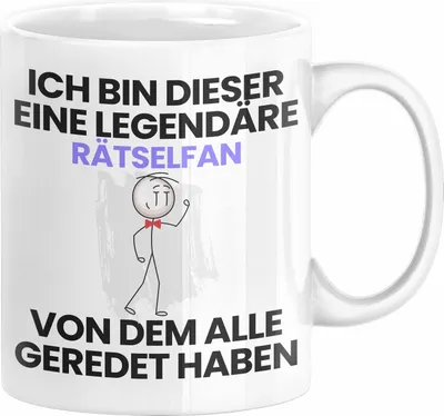 Produktbild von Rätselfan Geschenk Tasse Lustige Geschenkidee Geburtstag für Rätselfan Ich Bin Dieser Legendäre Rätselfan Von Dem Alle Geredet Haben Kaffee-Becher (Weiß)