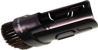 A close-up studio shot of a vacuum cleaner brush attachment.