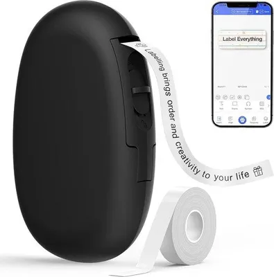 Produktbild von Portable Etikettendrucker, Thermische Etikettenmaschine für iOS und Android, Drahtlose Etikettendruckmaschine für Zuhause, Büro, Schule