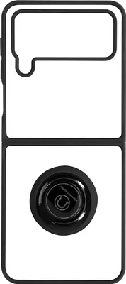 Produktbild von Avizar, Hybrid-Handyhülle mit Ring-Halterung für Samsung Galaxy Z Flip4, Schwarz