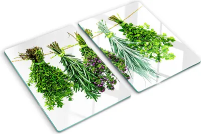 Obrázok produktu pre Sklenená ochranná doska – Kryt varnej dosky – Kryt na indukčnú dosku – 2x40x52 cm – Rýchle čistenie – Tvrdené sklo – Bylinná šnúrka