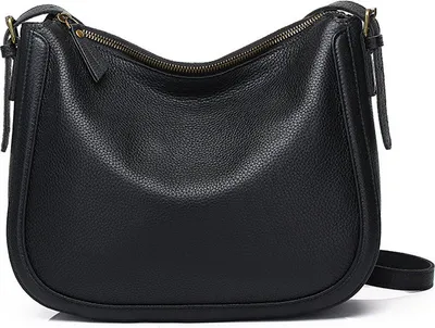 Produktbild von INF Leder-Umhängetasche für Damen Schwarz