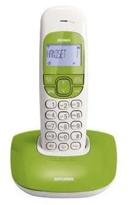 A cordless phone with its base station.