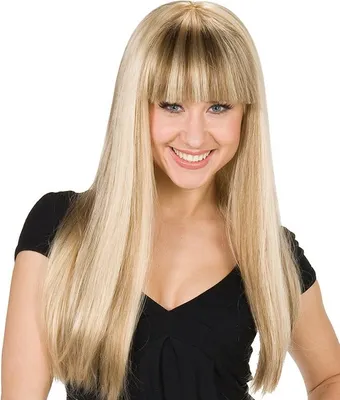 Produktbild von Damen Langhaar Perücke blond Mandy Halloween Karneval Kostüm Zubehör