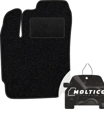 Produktbild von moto-MOLTICO Fahrer Fußmatte Auto Velours Fahrerseite Autoteppiche Schwarz Fahrermatte 1-teilig passend für Daihatsu Sirion 1998-2005