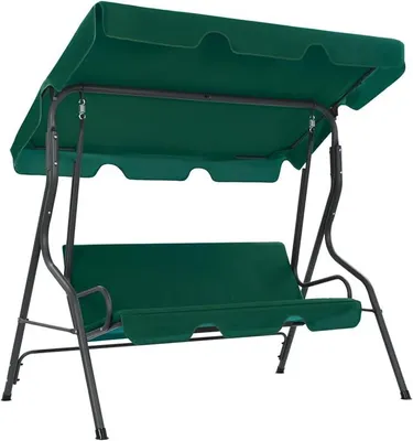 Produktbild von Hollywoodschaukel, Gartenschaukel, Garten Schaukel, Schaukelgestell, Schaukel Garten, Schaukelgerüst, Grün 170×110×153 cm Stoff