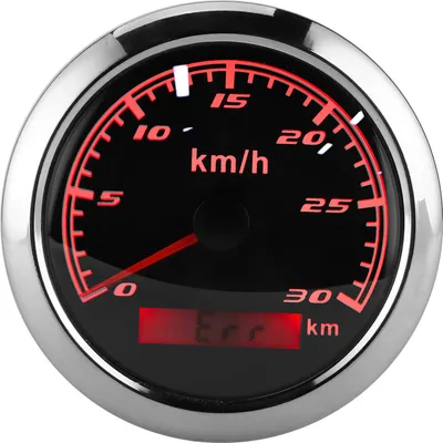 Image de GPS Compteur de vitesse 30km/h Odomètre 85mm IP67 Etanche pour Bateau Voiture Yacht Moto Cadran noir