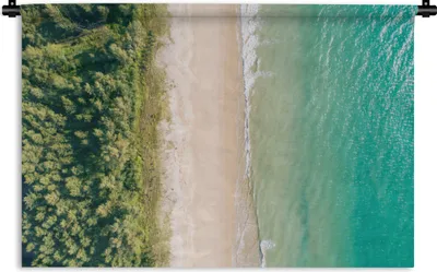 Produktbild von MuchoWow® Wandteppich Wandbehang Strand - Bäume - Wasser 60x40 cm Tapisserie Dekoration Wandtuch - Wanddekorationen