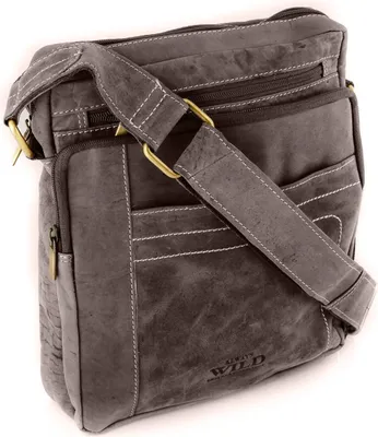 Produktbild von Always Wild | Posttasche, aus Leder, für Männer, Dunkelbraun, 24x29x7 cm