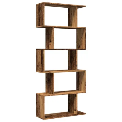 Obrázok produktu pre vidaXL Rozdeľovač izieb 5 políc vzhľad starého dreva 70x24x161 cm