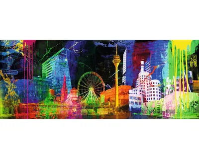 Produktbild von Glasbild Düsseldorf Wahrzeichen IV GLA2050 125x50 cm