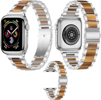 Immagine prodotto di Per Apple Watch Serie 9 8 7 41 / 6 SE 5 4 40 / 3 2 1 38mm Metallo / Resina Bracciale Smart Watch Nuovo