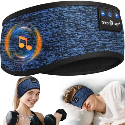 Obrázek produktu pro Sluchátka do uší pro spaní, Bluetooth, pro spáče na boku, 5-v-1 multifunkční sluchátka, modrá