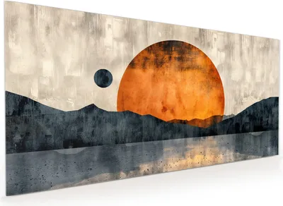 Produktbild von Küchenrückwand Spritzschutz Glas mit Motiv Sonnenuntergang Kunst 40 x 40 cm