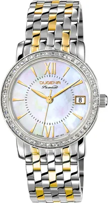 Produktbild von Dugena 7590138 Damen-Armbanduhr, Edelstahl-Gehäuse, Metall-Armband