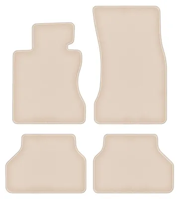 Produktbild von Velours-Fußmatten für BMW 5 E61 2003-2010 (Kombi/Touring) – 4-tlg, Beige, passgenau – Wielganizator FORTUNA