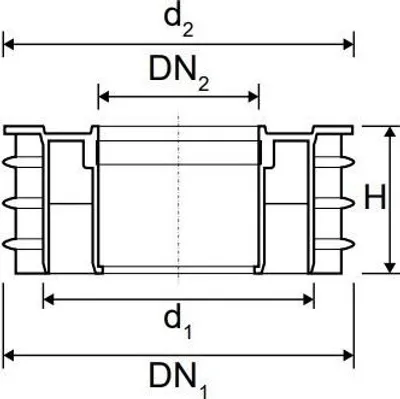 Produktbild von MagnaPlast HT PLUS Innenreduzierung HTR 110/50mm 11336 Abwasser
