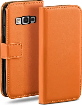 Produktbild von moex® Book Case kompatibel mit Samsung Galaxy S3 / S3 Neo - Hülle 360 Grad klappbar, Orange