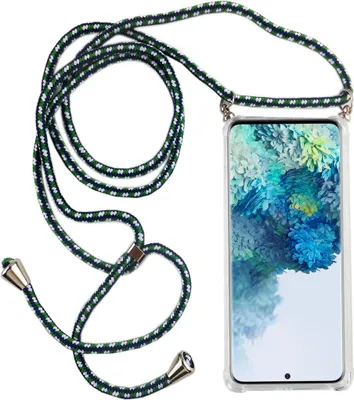 Immagine prodotto di Catena per smartphone Samsung Galaxy S20 Ultra - Custodia da collo con cordino - Cordino con custodia da appendere, colore verde
