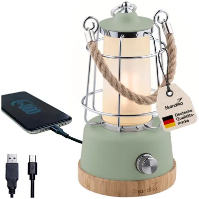 Produktbild von SKANDIKA Kiruna Campinglampe, dimmbar, wiederaufladbar, Powerbank, 370 Lumen, 75h Akku, 126x126x230 mm