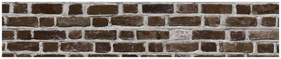 Produktbild von Wallario Küchenrückwand aus Glas, Größe: 250 x 50 cm, Motiv: Ziegelsteinwand in braun - Backsteine | Spritzschutz | abwischbar | pflegeleicht | in
