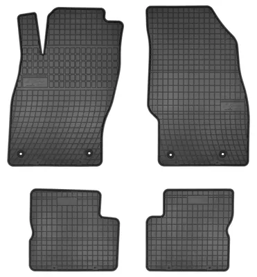 Produktbild von Gummi-Fußmatten für Opel Corsa D 2006-2015 (Schrägheck) – 4-tlg, Schwarz, passgenau – Wielganizator SolidPRO