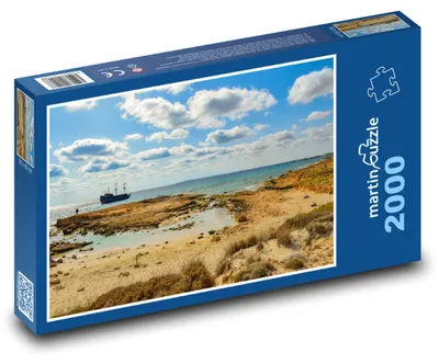 Obrázok produktu pre Puzzle 2000 Morské pobrežie s loďou - martinpuzzle