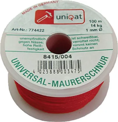 Produktbild von Uniqat M-SCHNUR Maurerschnur Polyae 100m 1mm Rot 8415/4