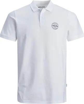 Image de Polo pour homme JJESHARK Slim Fit 12205025 Blanc/Bleu marine, S