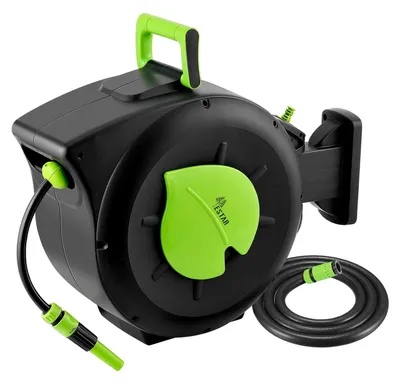 Immagine prodotto di Avvolgitubo automatico per giardino - 25 metri, nero/verde