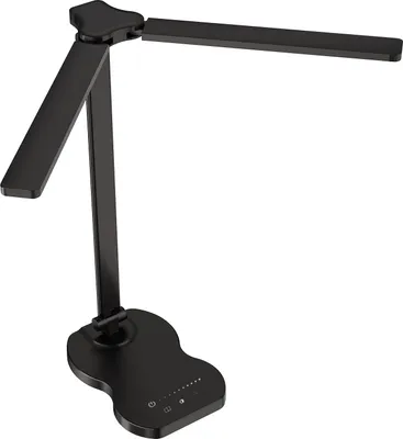 Produktbild von (Schwarz)LED-Schreibtischlampe Faltbare Tischlampe mit Touchfel Timer-Funktion Dimmbar 5 Farbtemperaturen Verstellbarer USB-Ladeanschluss Augenschutz Leselampe für Büro Schlafzimmer Lesen Lernen