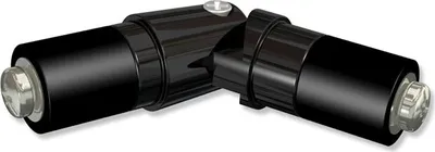 Produktbild von Interdeco Gelenkverbinder, Eckverbinder für Gardinenstangen 20 mm Ø, Schwarz