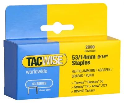 Productafbeelding van Tacwise 0338, type 53 / 14 mm, verzinkte spijkers, 2000 stuks
