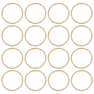 50 Stück geschlossene Sprungringe, 18K vergoldet, rund, 18 mm