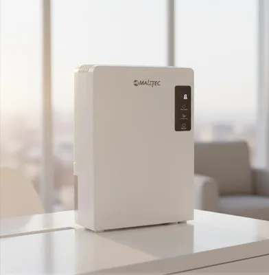 Obrázek produktu pro Odvlhčovač vzduchu Odvlhčovač vzduchu MalTec Dh-2200, nízká hlučnost, automatické odmrazování, kompaktní účinný černý