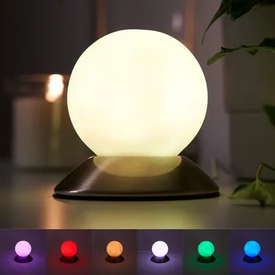 Immagine prodotto di Lampada tattile USB LED rotonda, argento