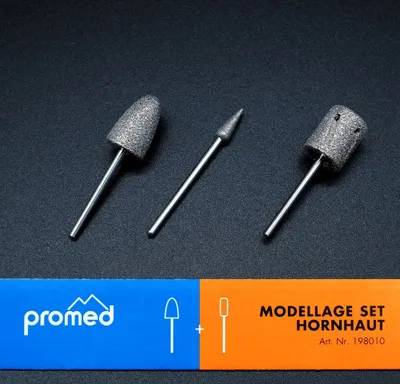 Produktbild von promed 198010 Schleifkörper Bits, Hornhaut Set, 3 St.