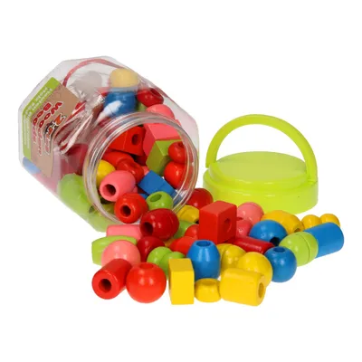 Image de Jeu de perles en bois, 72 pièces.
