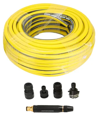 Image de Kit de buses pour tuyau de lavage de voiture, appareil de pulvérisation directe haute pression multifonctionnel avec un tuyau souple de 2 mètres et 4 raccords