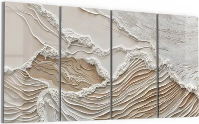 Produktbild von DEQORI Glasbild Echtglas 4x30x60 cm 'Sandwellenzauber' Wandbilder XXL groß