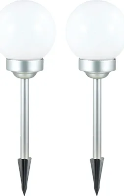 Produktbild von 2x LED Solar Steckleuchten, Kugel Durchmesser 15 cm