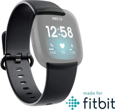 Produktbild von Armband für Fitbit Versa3/Sense, Ersatzarmband, universal, Schwarz