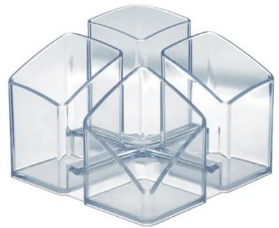 Produktbild von Schreibtischköcher Scala glasklar Packung mit 4 Stück
