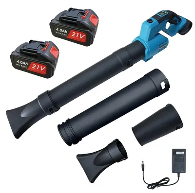 Produktbild von Zimilo Akku Laubbläser Bürstenlos 21V mit 2 Akkus, 6-Stufig Regelbar, Max. 32000 U/min, Leichtes Laubgebläse mit 2 Düsen für Garten, Hof und Terrasse