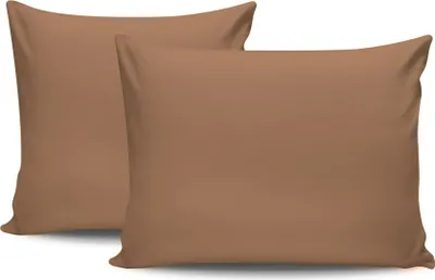 Produktbild von L'Essentiel Linge de Maison, Tonne Brune - 85, Kissenbezug-Set (2-teilig) (DE), 100 % BAUMWOLLE RANFORCE, Braun,  80 x 80 cm