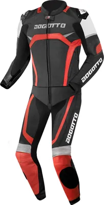 Produktbild von Bogotto Misano 2-Teiler Motorrad Lederkombi, schwarz/rot, 48