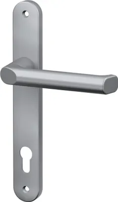 Produktbild von BASI - 1/2-Schmalrahmen-Drücker-Garnitur (innen) - rund - Alu Edelstahlfa. - Lochung: PZ - 92/8 mm - 7831-0107