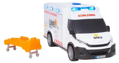 Productafbeelding van Dickie Toys Ume Ambulance, 18 cm, transparant. Één maat